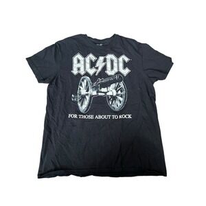 AC/DC for those about to rock concert t shirt womens L unisex